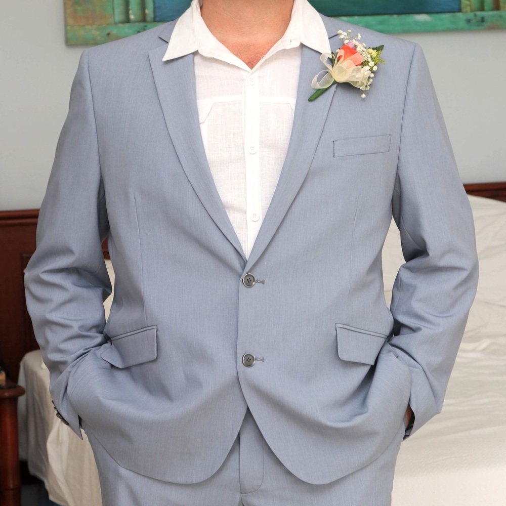 The Saville Row Men’s 2-Piece Suit Blue 50R(Jacket) 48L/42W Pants Worn Once
